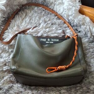 Rag & Bone Green Crossbody with Orange Detail